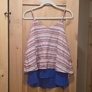 Vintage Bloomingdales Aqua Striped Camisole beachy vibes retro festival indy
